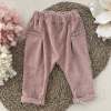 Pantalone. In velluto a coste, volant sui fianchi, elastico in vita. Colore: rosa. Composizione: 100% poliestere. Brand: BABY VIP